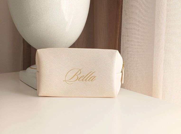 medium beige toiletry bag