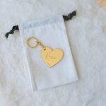 golden heart shaped keyring